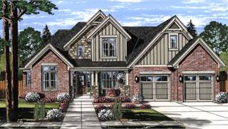 Glen Arbor Front Rendering by DFD House Plans